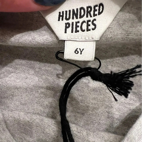 NWT Hundred Pieces Grey Short Sleeve Cali Karma Tee Shirt cropped style - Picture 4 of 7